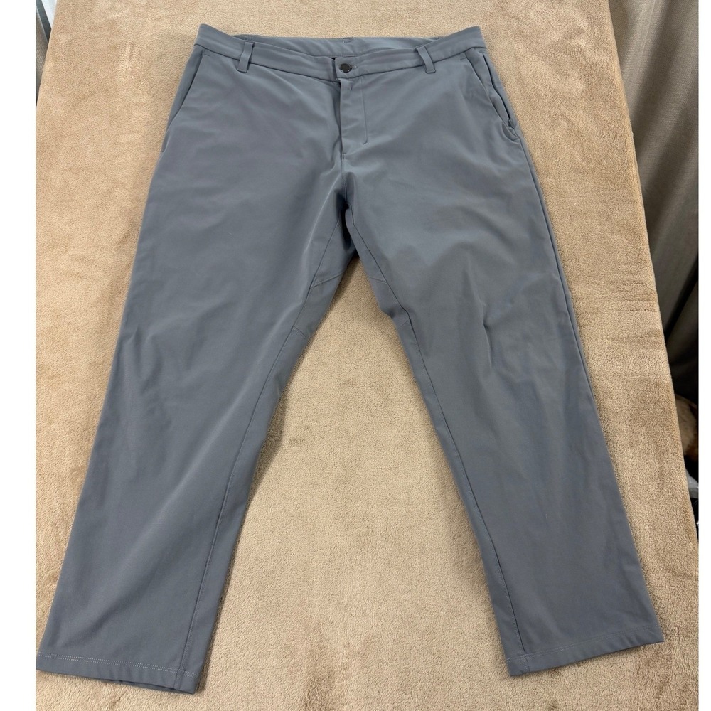 Lululemon Commission Pant Classic Mens 36 Asphalt Gray Warpstreme LM5984S EUC
